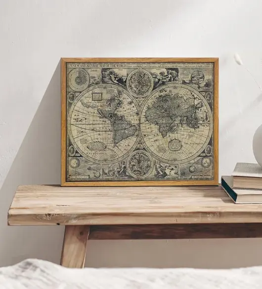 1626 World Map Canvas Art Print