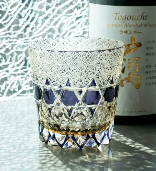 Amethyst Edo Kiriko Whiskey Glass