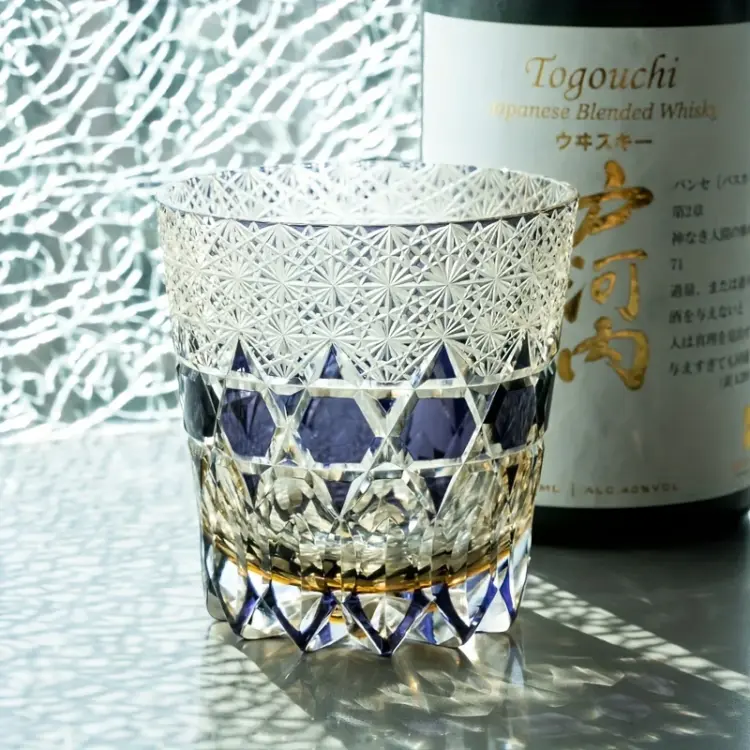 Amethyst Edo Kiriko Whiskey Glass