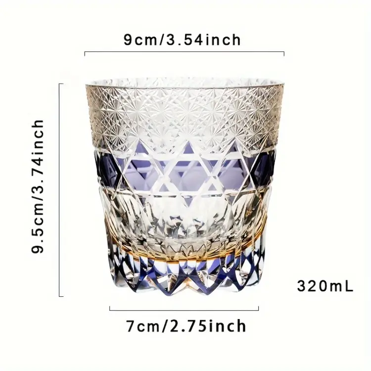 Amethyst Edo Kiriko Whiskey Glass - Image 2