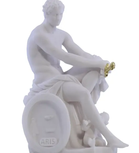 Ludovisi Ares and Eros – 6.3" Greek God of War Cast Marble Statue, Handmade in Greece