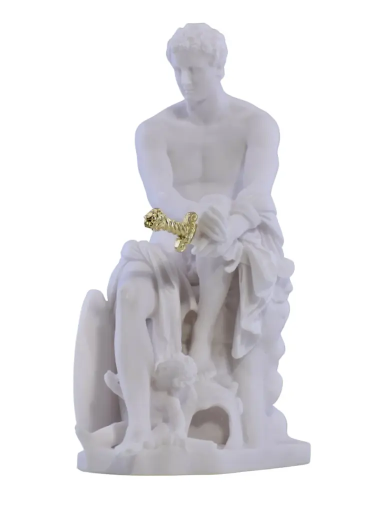 Ludovisi Ares and Eros – 6.3" Greek God of War Cast Marble Statue, Handmade in Greece - Image 3