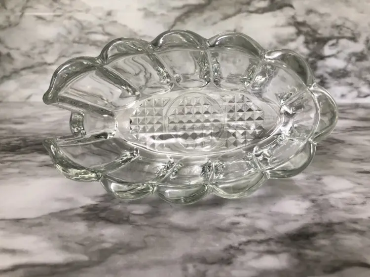 Vintage Princess House Heavy Crystal Glass Fork & Spoon Rest – Elegant 5”x3” Serveware Holder