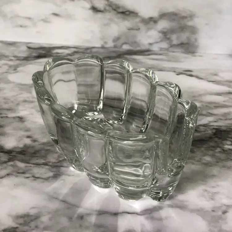 Vintage Princess House Heavy Crystal Glass Fork & Spoon Rest – Elegant 5”x3” Serveware Holder - Image 2