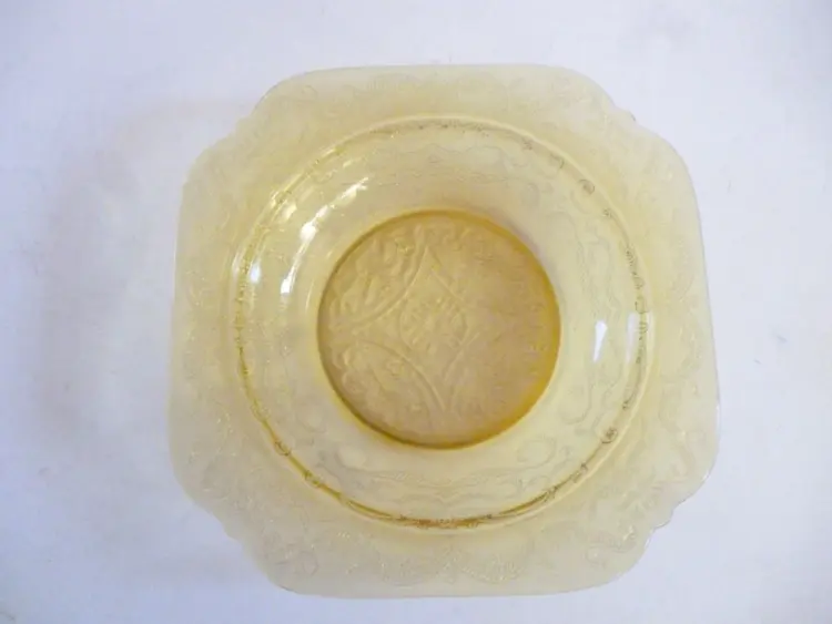 Vintage Federal Glass 2-Piece Round Butter Dish & Candy Dish Set – Beige - Image 2