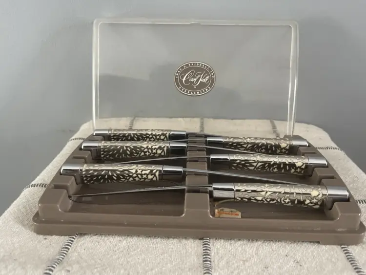 Vintage Carvel Hall by Briddell Steak Knife Set – 6-Piece Silver Overlay, New in Box