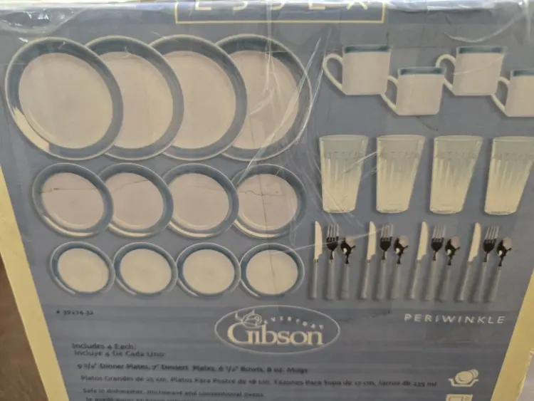 Gibson Essex 32-Piece Premium Stoneware Dinnerware & Utensil Set – Complete Dining Collection - Image 2