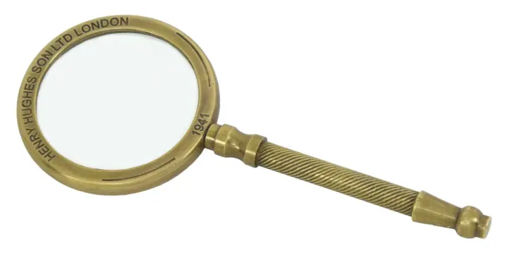 Antique-Style Brass Magnifying Glass – “London 1941” Vintage Reproduction Lens Instrument