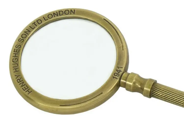 Antique-Style Brass Magnifying Glass – “London 1941” Vintage Reproduction Lens Instrument - Image 2