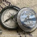 Vintage Boy Scouts of America Brass Compass by Taylor Instruments – w/ Wooden Box, New