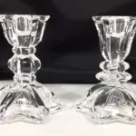 Towle Vintage 3.5" Full Lead Crystal Candle Holders – Set of 2, Hand-Blown in Austria (1978, Rebecca Pattern)