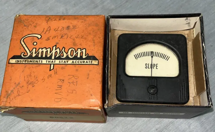 Vintage Simpson Aircraft Cockpit Slope Indicator – NOS with Original Box