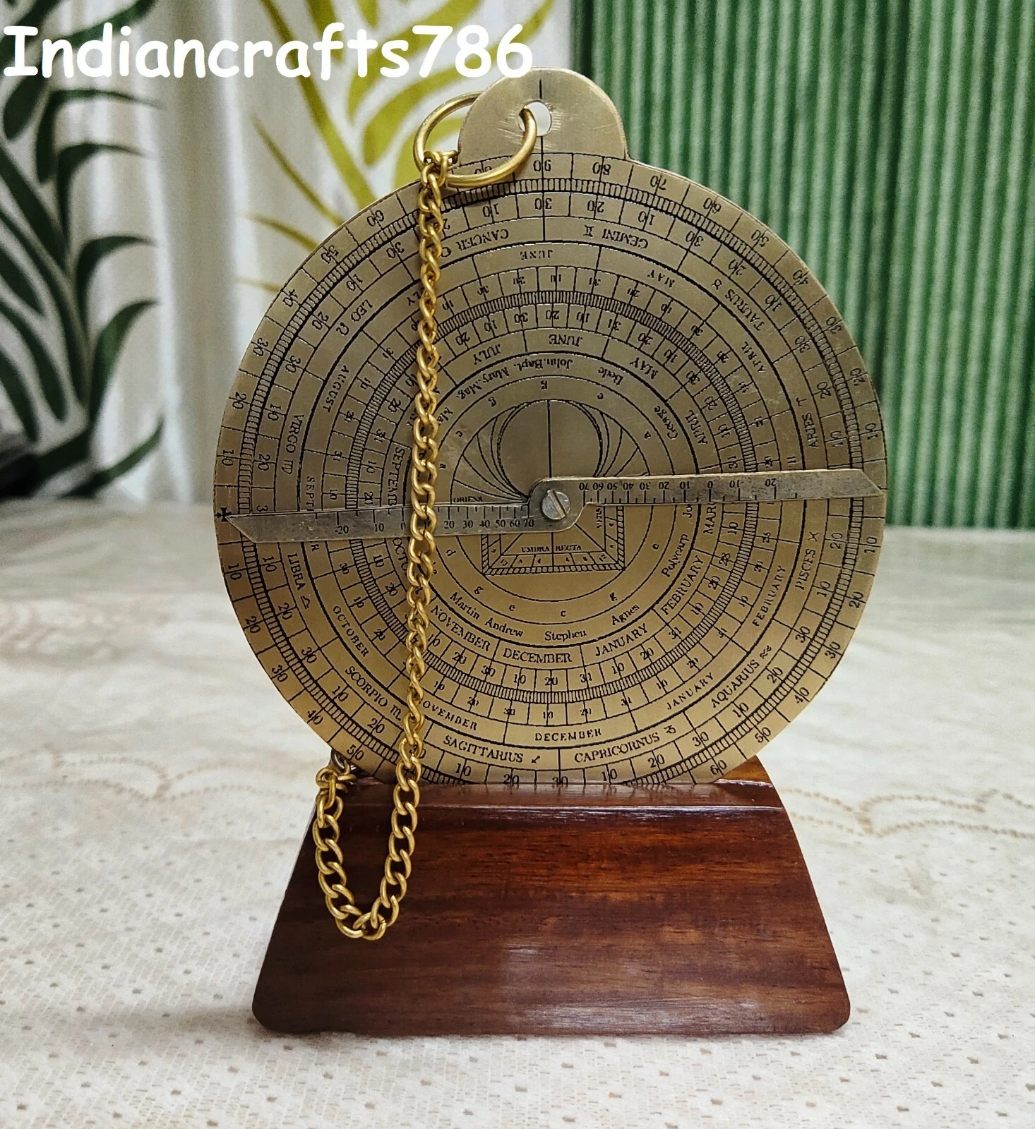 Antique-Style Brass Astrolabe – Vintage Star Navigation Instrument Replica by Indiancrafts - Image 2