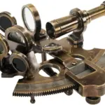 Vintage-Style Pocket Sextant – Authentic Bronze Finish Nautical Navigation Instrument