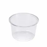 SafePro PTRDC16 16 oz Clear PET Round Deli Containers – 500-Pack (Lids Sold Separately)