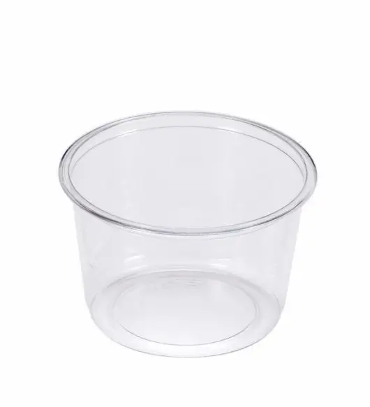 SafePro PTRDC16 16 oz Clear PET Round Deli Containers – 500-Pack (Lids Sold Separately)