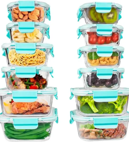 Member’s Mark 24-Piece Superior Glass Food Storage Container Set with BPA-Free Locking Snap Lids