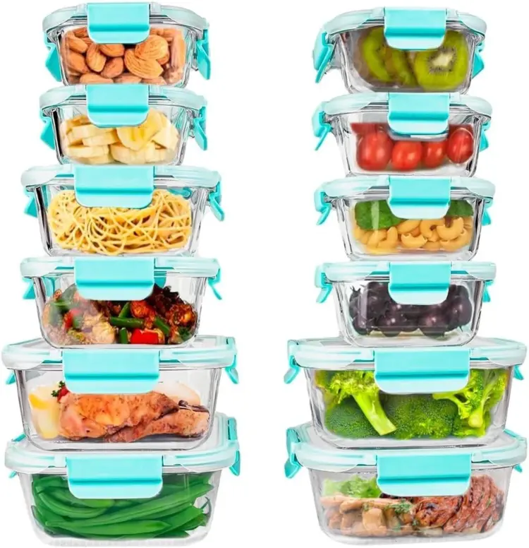 Member’s Mark 24-Piece Superior Glass Food Storage Container Set with BPA-Free Locking Snap Lids