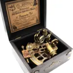 Vintage J. Scott London Brass Sextant with Original Box – Maritime Navigation Decor, NIB