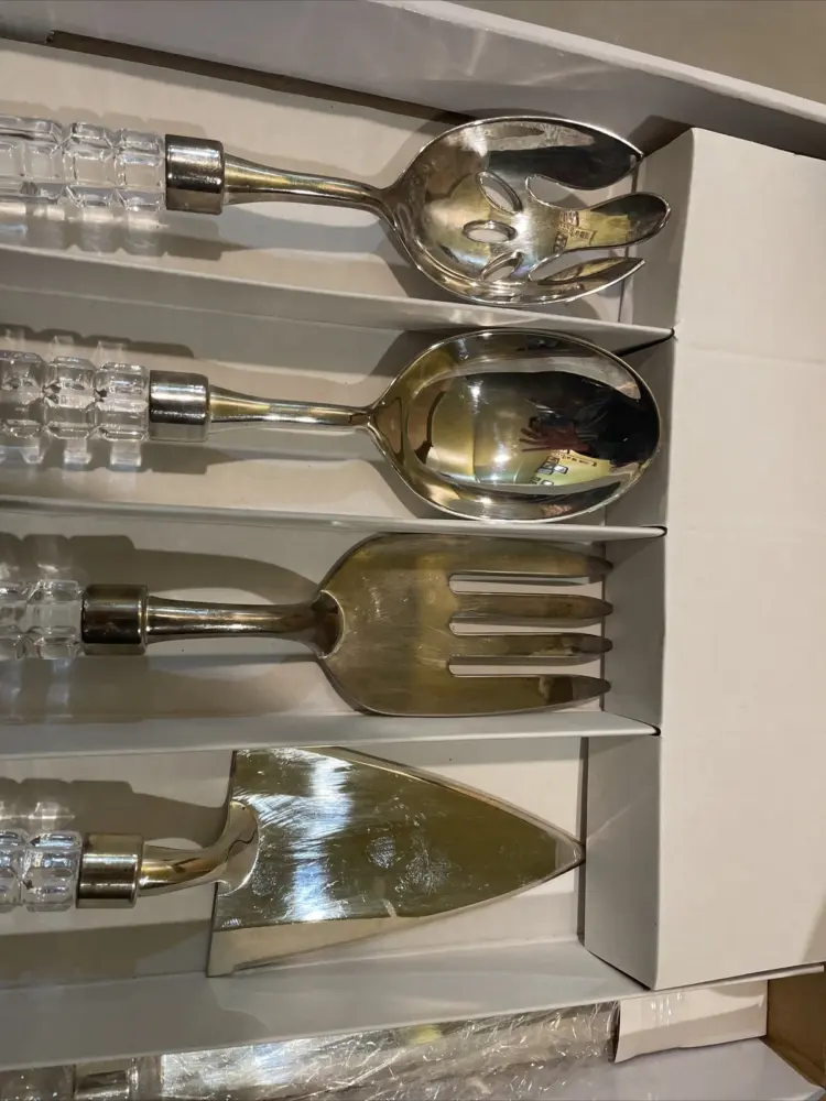 Shannon Crystal by Godinger Versailles 5-Piece Crystal & Silver-Plated Serving Set - Image 3