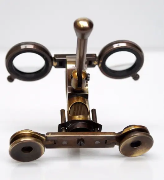 Antique Brass Folding Binoculars with Compass – Nautical Maritime Instrument Gift
