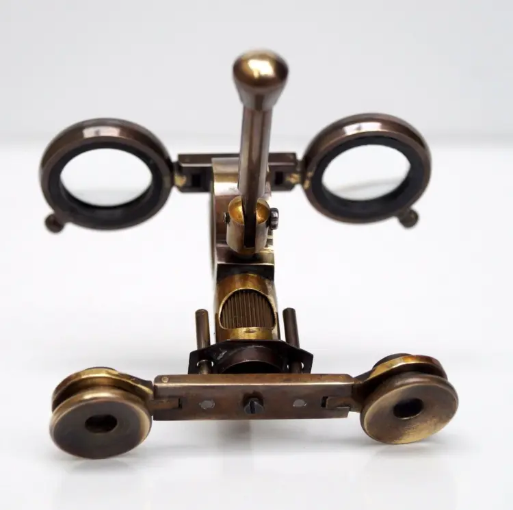 Antique Brass Folding Binoculars with Compass – Nautical Maritime Instrument Gift
