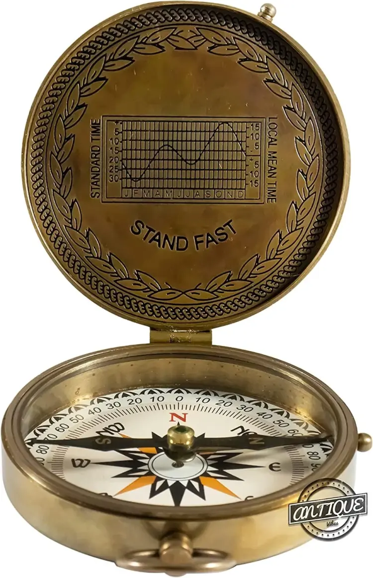Vintage-Style Boy Scouts Brass Compass – 3" WWII Era Replica Navigation Gift - Image 3