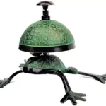Antique Brass Frog Desk Bell – Vintage Reception & Office Counter Bell