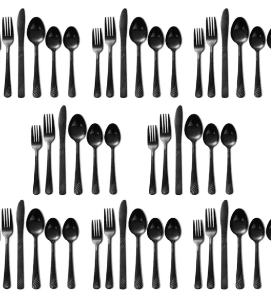 48-Piece Stainless Steel Flatware Set for 8 – Modern Glossy Silverware Dining Utensils