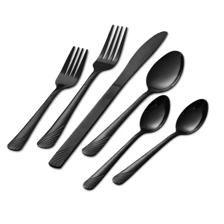 48-Piece Stainless Steel Flatware Set for 8 – Modern Glossy Silverware Dining Utensils - Image 3