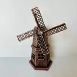 Vintage Decorative Windmill Statue – Zinc Alloy & Iron Art Sculpture