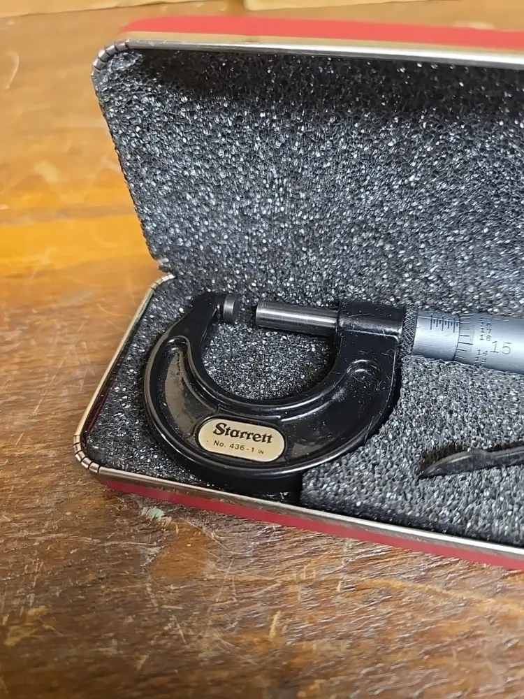 Vintage Starrett 436-1 Outside Micrometer with Case – Precision Machinist Measuring Tool (New) - Image 2