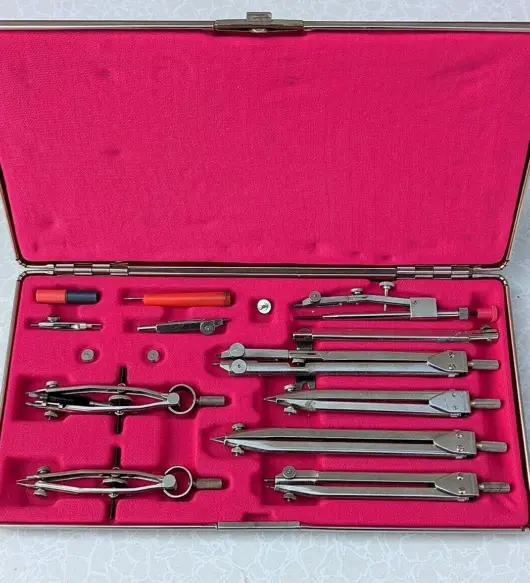 Vintage USSR Drafting Compass Set – Precision Drawing Tools in Hard Case