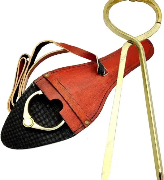 Vintage King International Straight Pattern Artist Divider – Solid Brass Drawing Tool with Leather Case