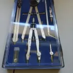 Alvin 129B Vintage Precision Drawing Instrument Set w/ Case