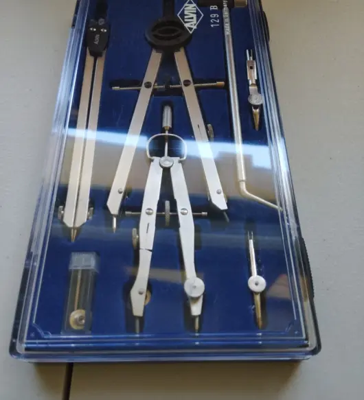 Alvin 129B Vintage Precision Drawing Instrument Set w/ Case