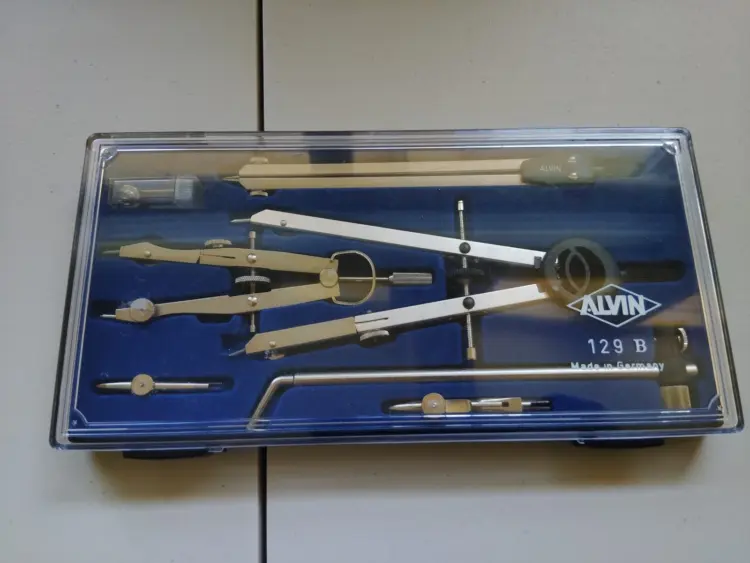 Alvin 129B Vintage Precision Drawing Instrument Set w/ Case - Image 2