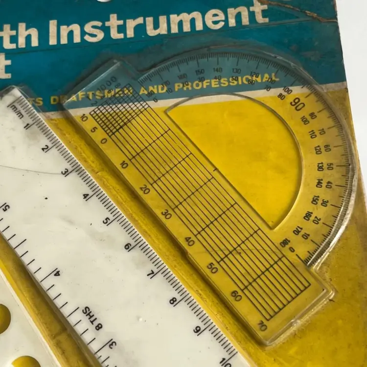 NOS Vintage 1980 Math Instrument Set – 4 Piece - Image 2