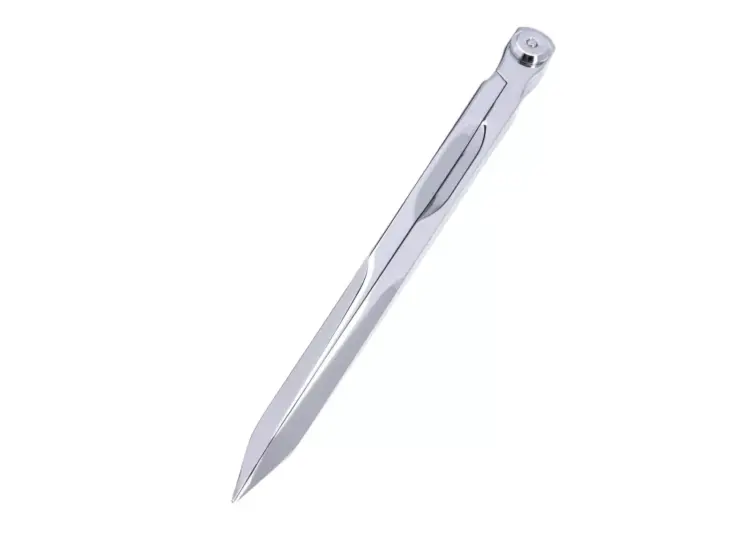 Vintage Solid Brass Navigation Divider – Straight Pattern Drawing Tool with Leather Case - Image 3