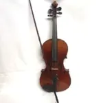 1920s Antique Wood Violin & Bow – Suzuki Nippon, 24” Tiger Maple, As-Is Condition