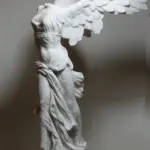 Winged Nike of Samothrace Greek Statue – 14.17" Cast Marble Sculpture, Handmade in Greece