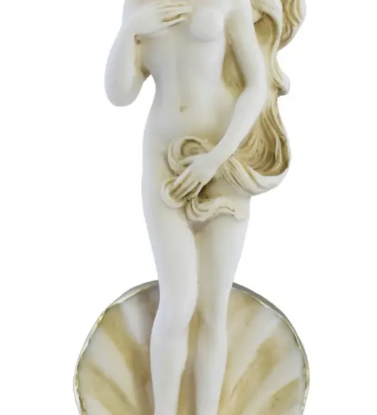 Goddess Aphrodite (Venus) Nude Statue – 8" Cast Alabaster Greek Mythology Sculpture