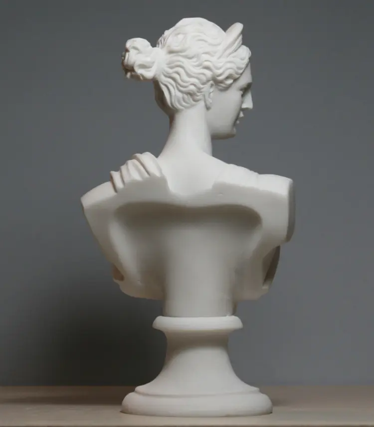 Greek Roman Goddess Artemis (Diana) Bust – 8.46" Cast Marble Sculpture, Handmade in Greece - Image 3