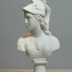 Athena (Minerva) Bust – 9.84" Cast Marble Goddess of Wisdom Statue, Handmade in Greece