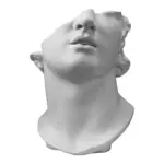 Apollo Fragment Head Sculpture – 9.84" Museum-Quality Cast Plaster Statue, Handmade in Greece