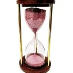 Vintage Wooden Sand Timer Hourglass with Brass Accents – Nautical Office & Home Decor